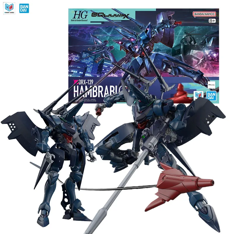 Фото В наличии Bandai: Оригинальная фигурка Gundam HG GQ 1/144 ORX-139 Hambrabi (GQ), сборная модель, коллекция аниме-фигурок, игрушки, подарки. №1