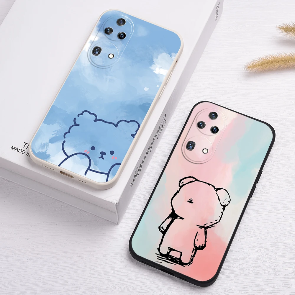 

Watercolor Bear Phone Case For Huawei Y9 Y7 Prime Y7 Pro Y6 Pro 2019 Y5 Prime 2018 Silicone Cover For Huawei Y9S Y7A Y7P Y6P Y6S