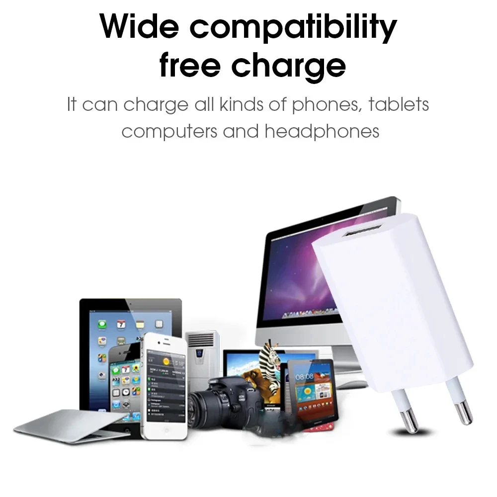 Сетевое зарядное устройство с USB-портом, 5 в 1 А, 1 м