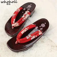 whoholl geta cosplay costume summer sandals women eva antiskid wedge anime coser japanese clogs wooden slipper women flip flops