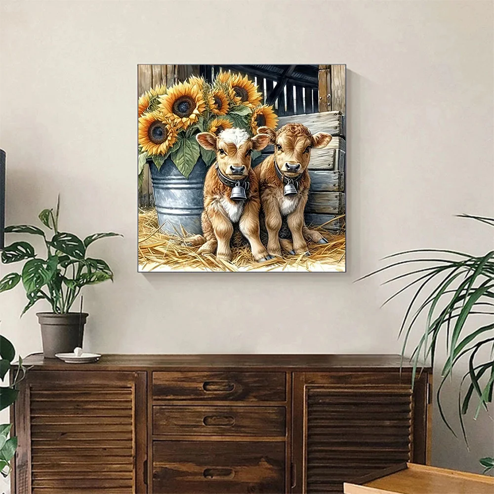 HUACAN 5D Алмазная Живопись Полная Круглая Дрель Фигурка Животного Мозаика