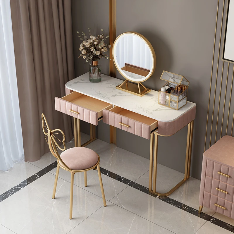 

Индивидуальный скандинавский комод для спальни, современный минималистичный спальня, принцесса, туалетный столик с зеркалом и фотоэлементами, роскошный маленький Ins