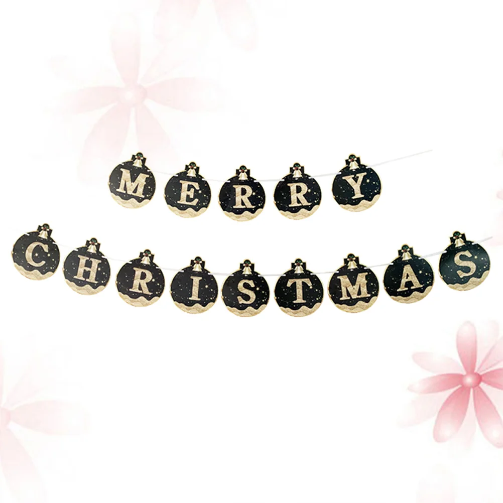 

1pc Banner Christmas Party Banner Christmas Hanging Decorations Christmas Banner Decoration Merry Christmas Garland