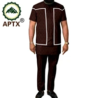 african wedding suit ankara styles short sleeve suit mens dashiki shirt and pants 2 piece ta2116035