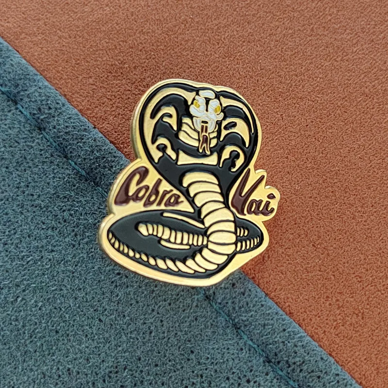 

XM-funny Karate cobra pin enamel metal badge lapel pin jacket jeans fashion badge accessories