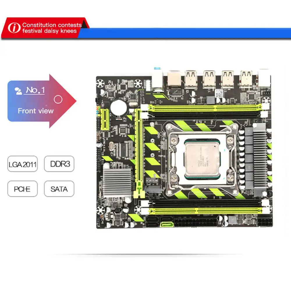 Новая материнская плата X79 с LGA 2011 USB2.0 SATA3 2650 V2 4*4G DDR3 1333 REG ECC комбинированная память