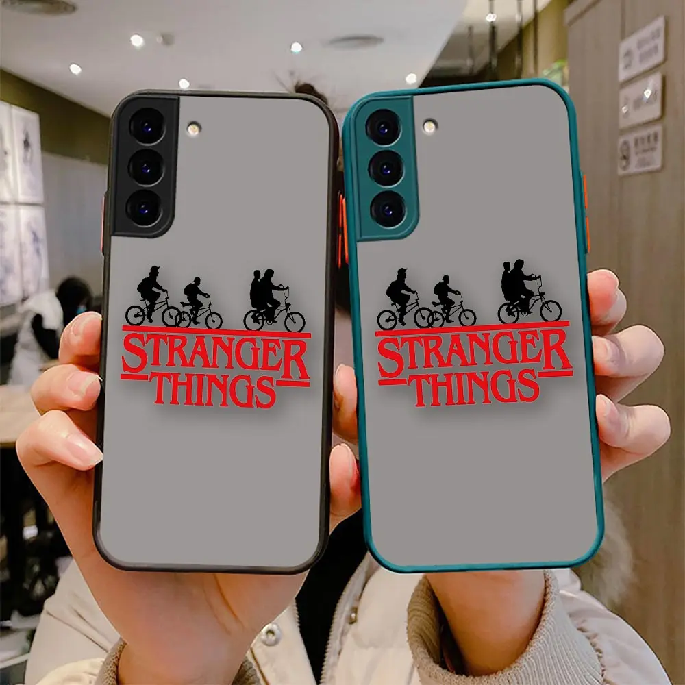 

Anime Stranger Things Funda Matte Case For Samsung S22 S21 S20 S10 S10E S9 S8 Note 20 10 9 8 Plus Lite Ultra 5G Clear Capa Case