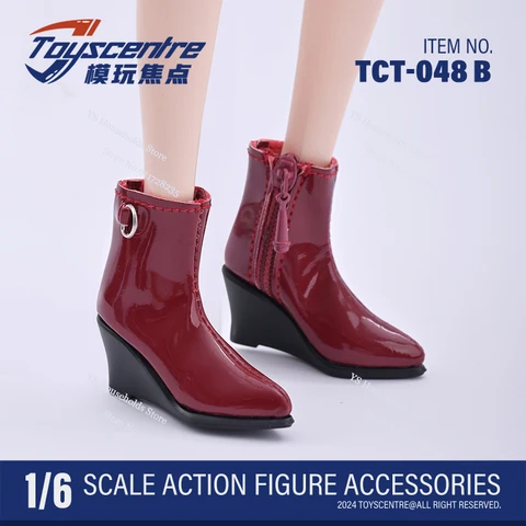 TCT-050 1/6 женские солдатские сапоги средней длины с круглым носком TCT-048, туфли с острым носком и толстой подошвой, полые туфли, аксессуар для тела 12 дюймов