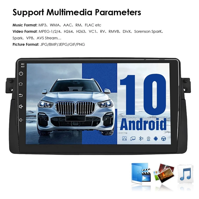 

2 Din Android Auto Radio For BMW E46 M3 318/320/325/330/335 Car Multimedia GPS DSP Autoradio Player