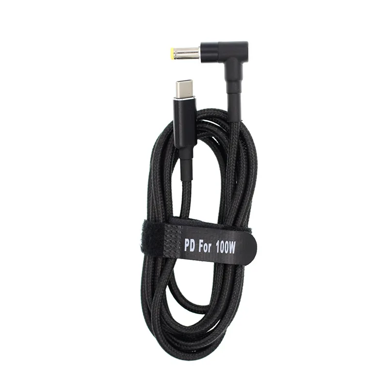 

Кабель для быстрой зарядки PD типа C на 5,5x1,7, кабель для быстрой зарядки от 5,5*1,7 мм, 5 А, 1,8 м