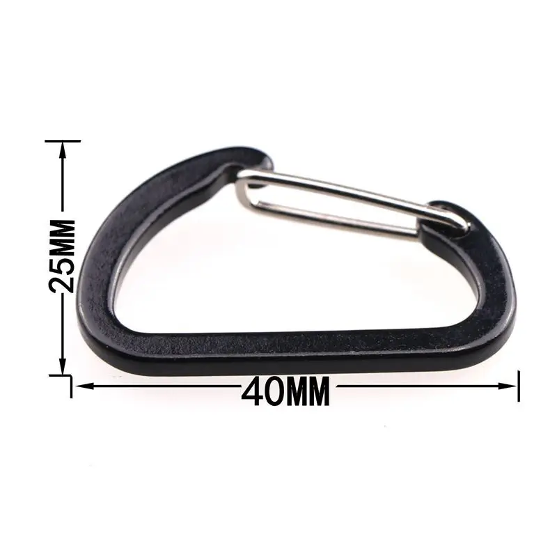 

2022 Hot Sale Camping Hiking Hook Climbing Button Carabiner Outdoor Sports Multi Colors Aluminium Safety Buckle Keychain Durable