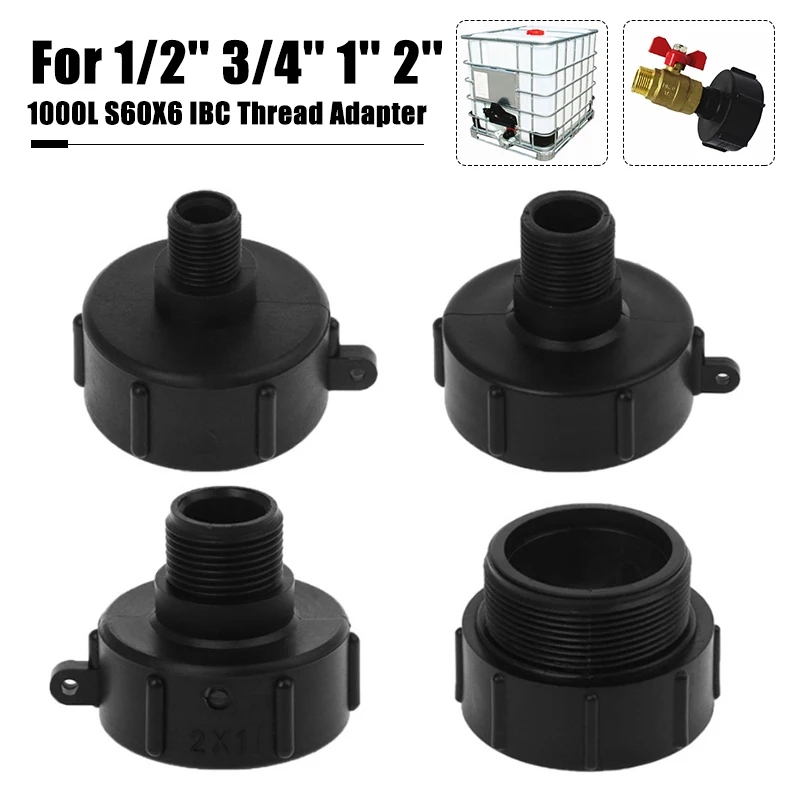 

1000 Liters IBC Tank Adapter Plastic IBC Hose Adapter Tote Tank Connector Water Tank Fitting Garden Hose Ton Barrel Accessories