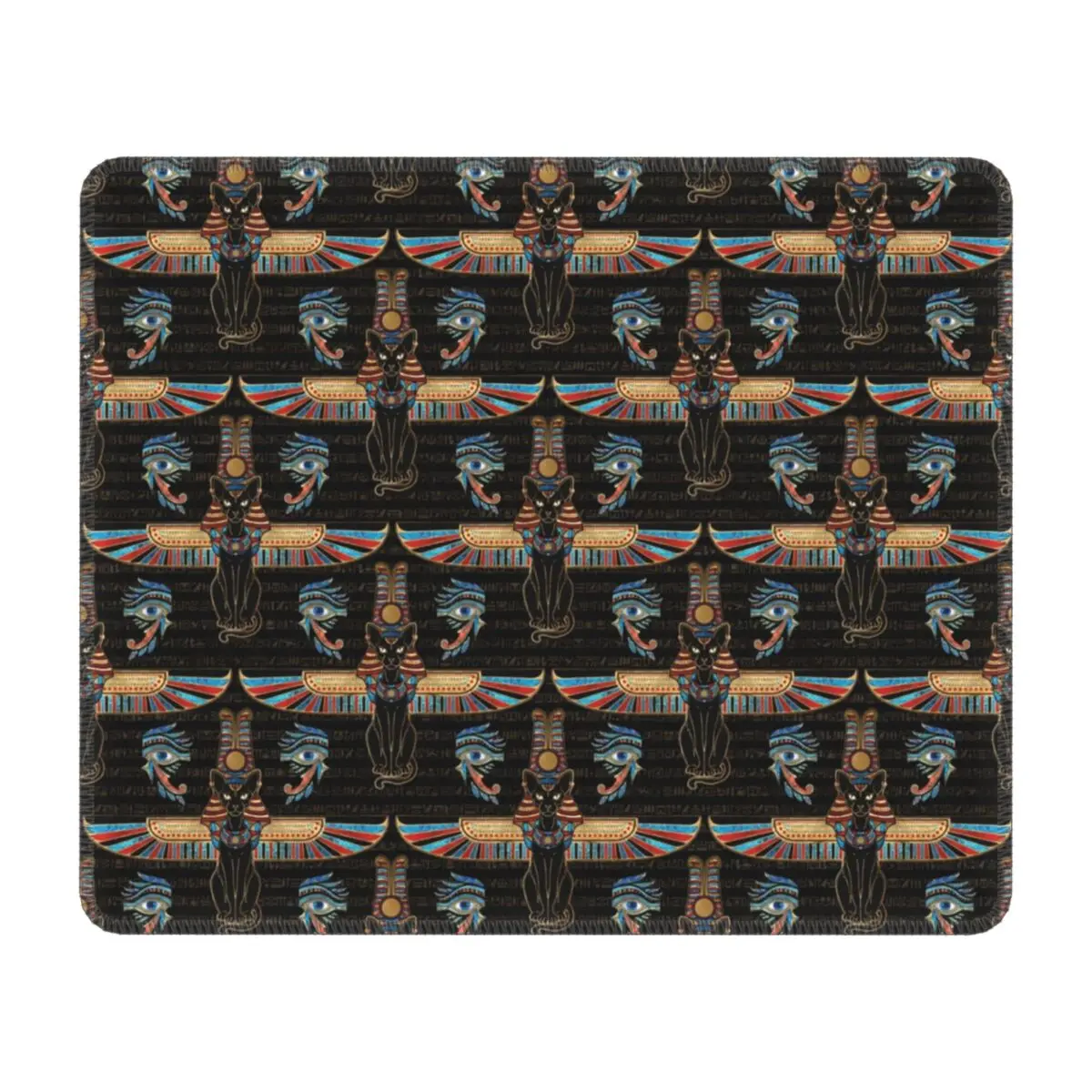 

Custom Design Gamer Mouse Pad Non Slip Rubber Base Retro Egyptian Cats Eye Of Horus Mousepad Office Desktop Egypt Horus Eye Mat