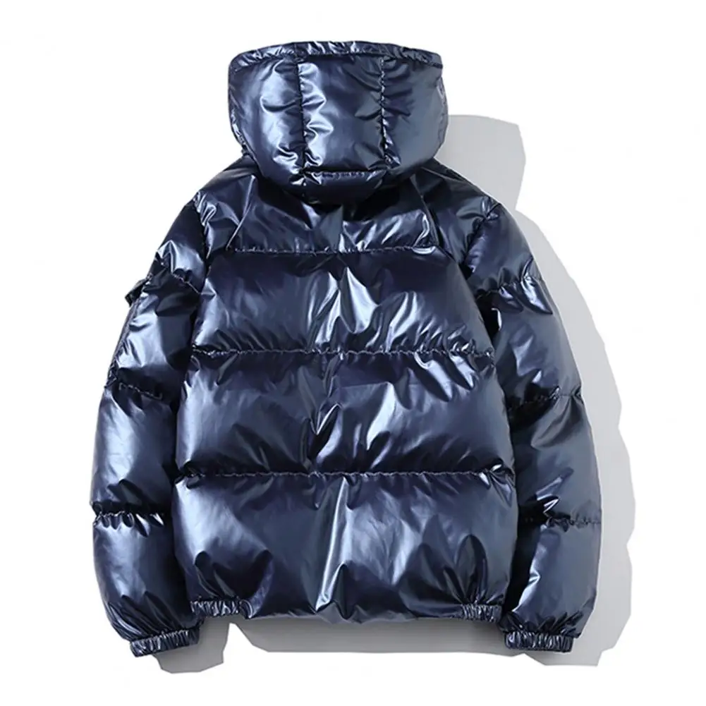 Men Coat Long Sleeve Winter Warm Windproof Elastic Cuff Hoodie   Male Coat  Streetwear