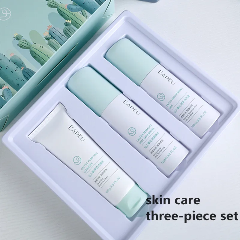 

Кактус, увлажняющий набор из трех предметов, увлажняющее средство для борьбы с кожей, средство для разглаживания кожи