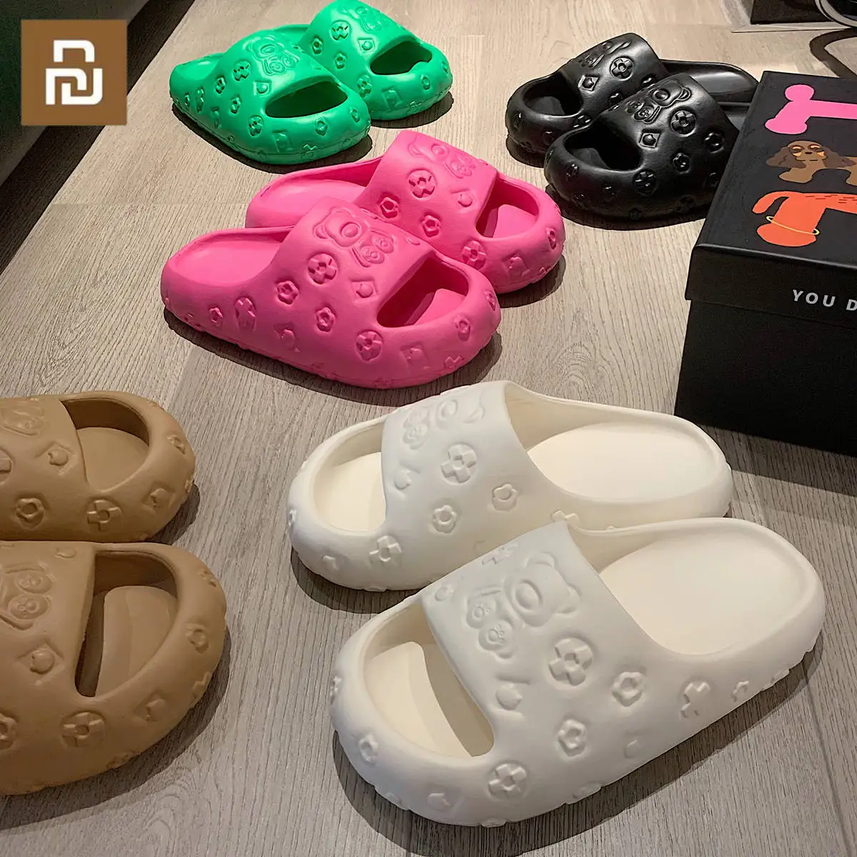 Сандалии и тапочки Youpin из ЭВА с мультяшным милым медведем