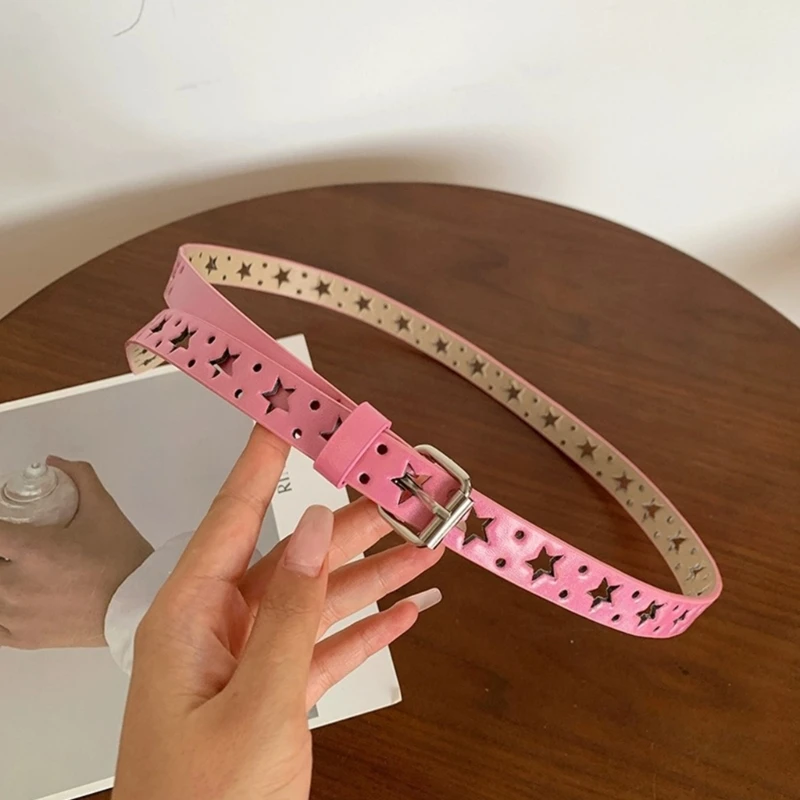

Y2K Skinny Waist Belt for Girls Street Dance Prom Hip-hop Stage Vintage Buckle