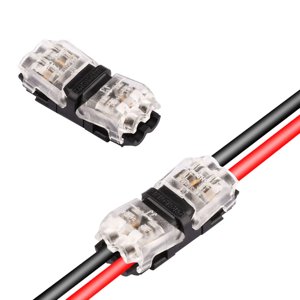 

5/10Pcs 2Pin Pluggable Wire Connector Quick Splice Electrical Cable Crimp Terminals for Wires Wiring 8-22AWG LED Car Connectors