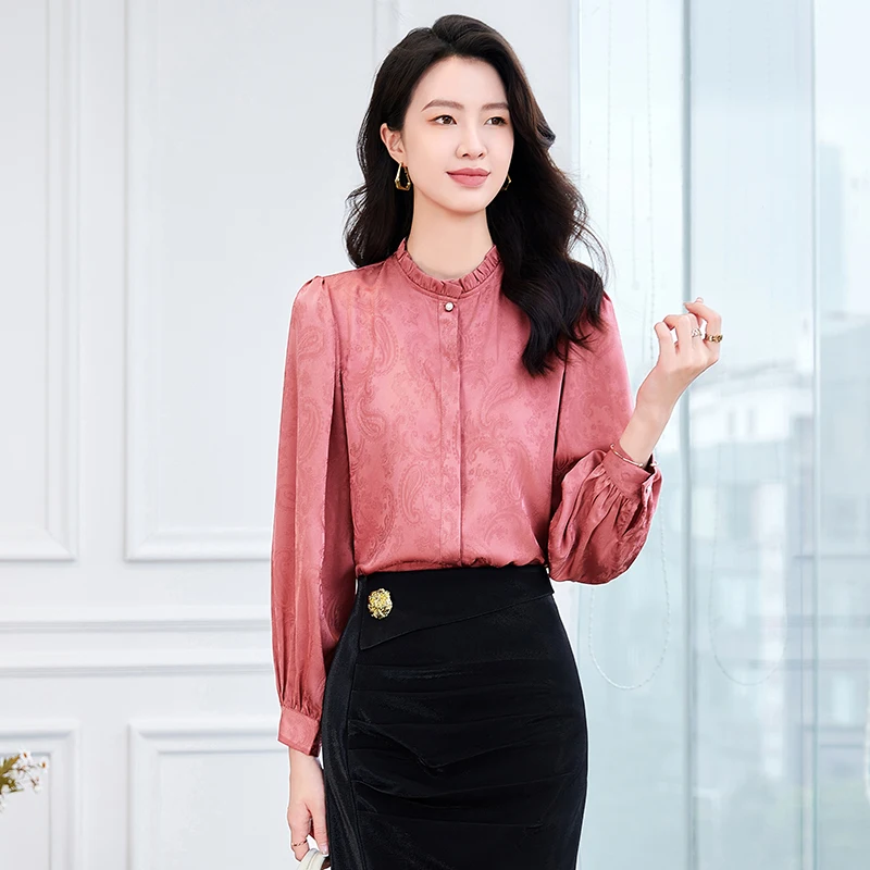 NAVIU новая мода красивая рубашка с цветочным принтом осень длинным рукавом