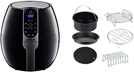

Programmable Air Fryer with 8 Cook Presets, GW22638 - Black & Standard 6-Piece Air Fryer Accessory Kit for 2.75-4 Quarts, Sm
