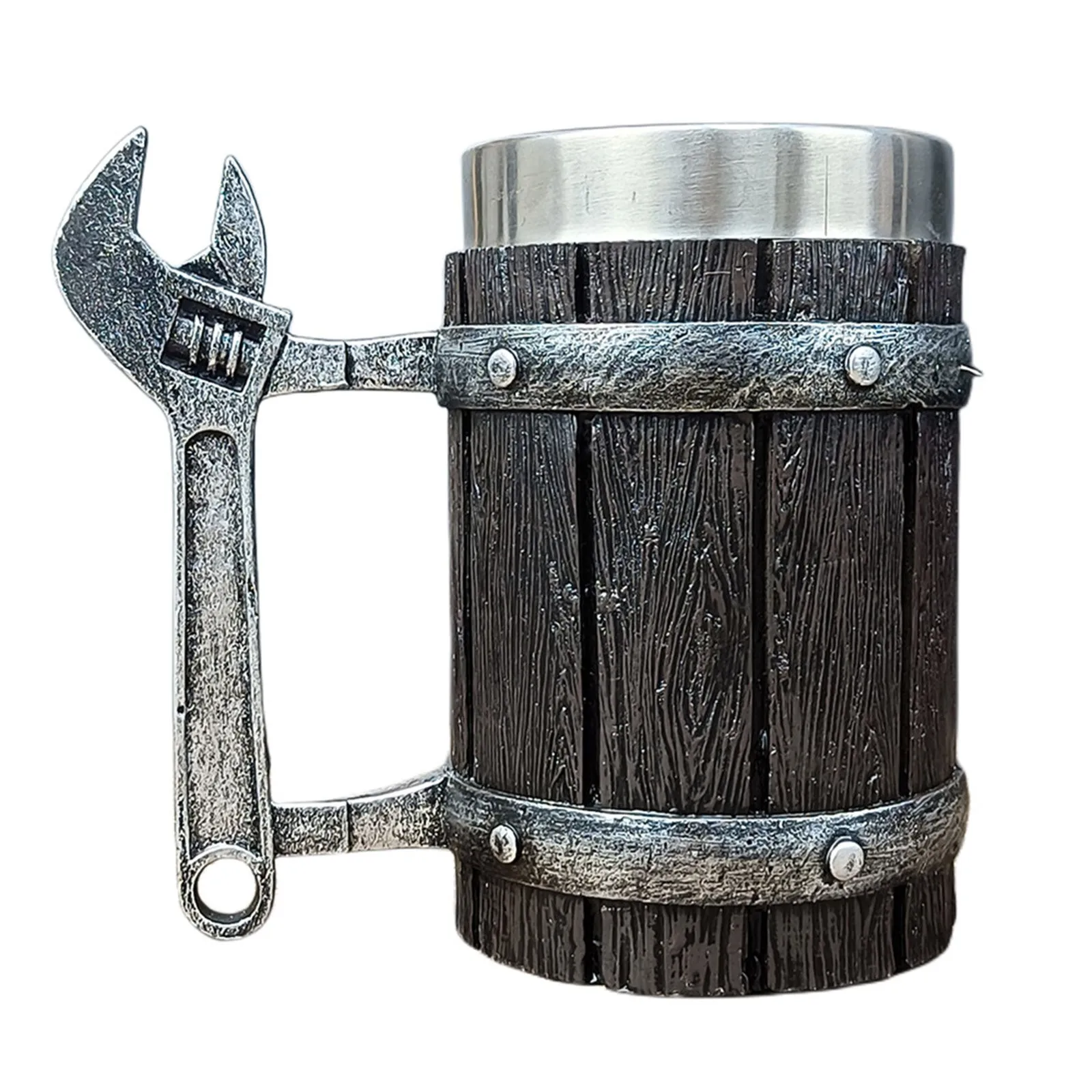 

Wrenchs Beer Can Cup Men's Gift Decoration Stainless Steel Water Bottle Wooden Coffee Cool Cup Gift