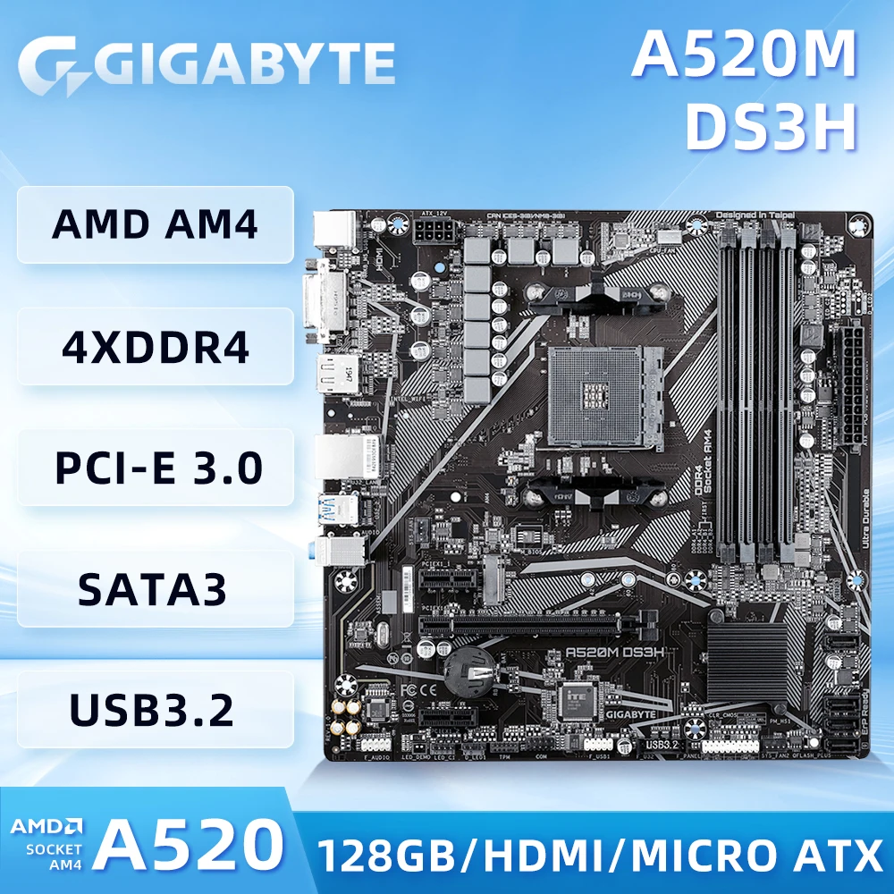 Amd a520 gigabyte a520m k. Amd a520 gigabyte a520m k
