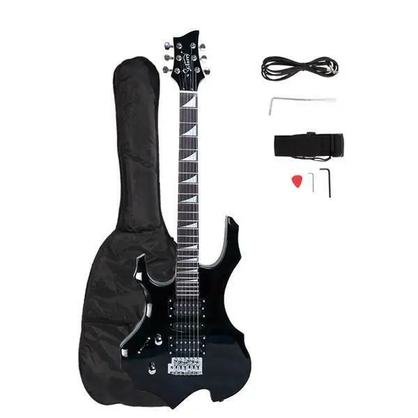 

Flame Left Hand Electric Guitar HSH Pickup Shaped Pack Strap Picks Shake Cable