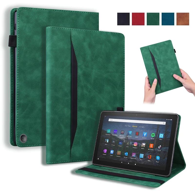 

Luxury Leather Flip Cover For Fire HD 8 Case 2020 Wallet Stand Tablet Funda For Amazon Fire HD 8 2020 Fire HD 8 Plus Case Capa