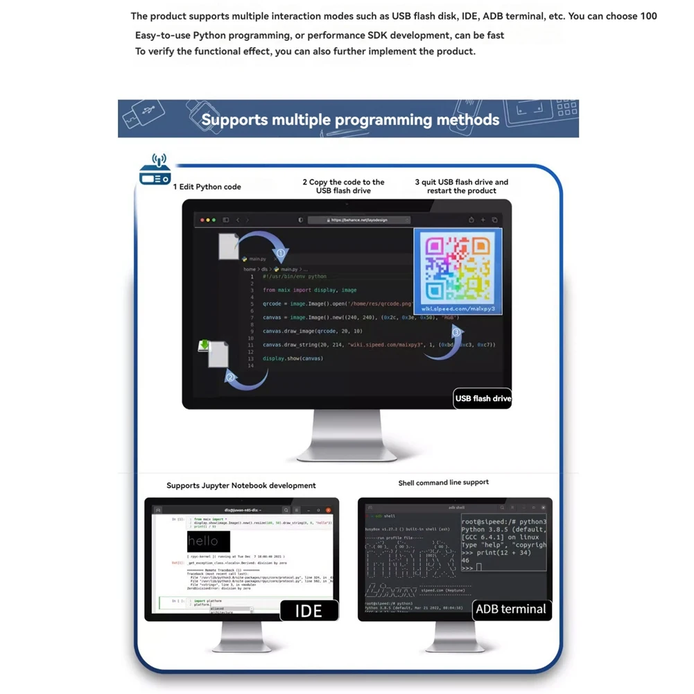 Основная плата MAIX-II M2dock Linux Python Al Vision Плата разработки V831 Визуальная