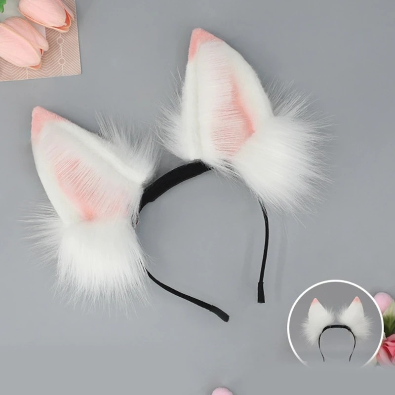 

Foxes Ear Headband Electric Moving Ear Shape Hair Hoop Cute Hairband for Woman