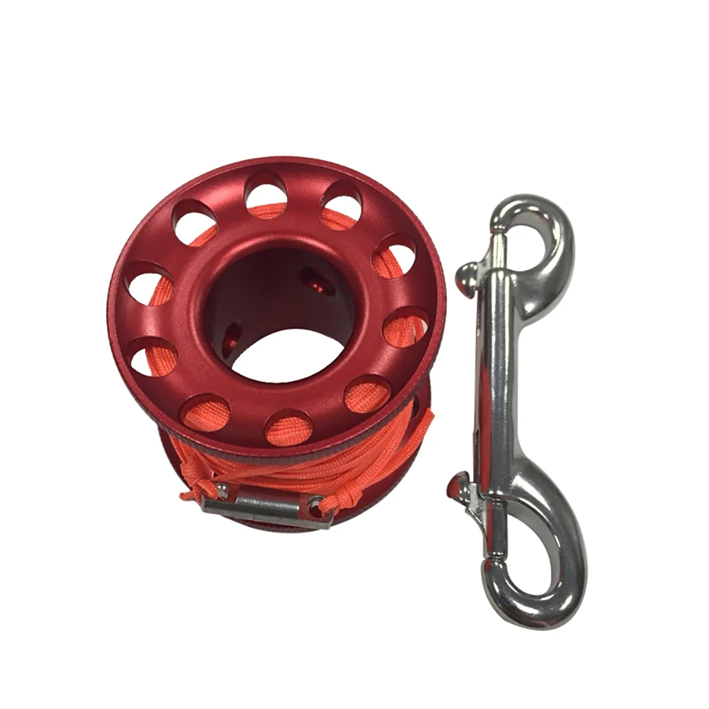 

Bolt Diving Aluminum Sports Safe Equipment Spool Finger Reel Snap Hook Accessories Swimming Cave Drift Professional Practical