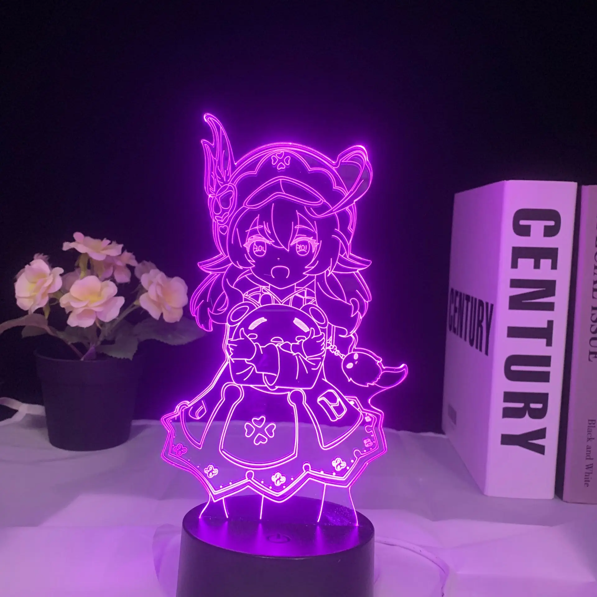Klee Genshin Impact Figure 3D Night Light LED acrilico regalo per i fan luce di gioco calda per la decorazione della camera da letto atmosfera lampada da notte