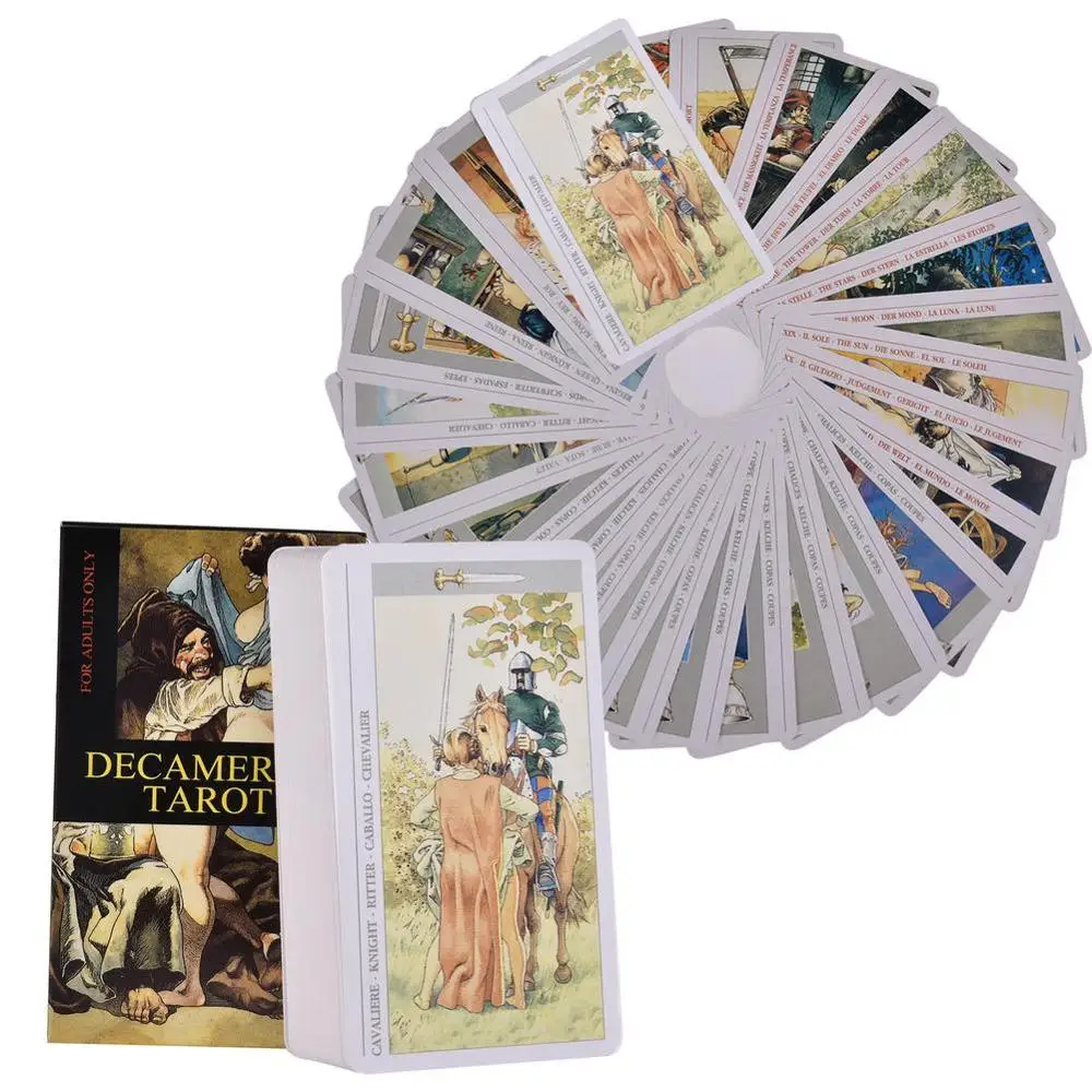 Карты Таро Decameron Классические настольные игры на английском языке Необычные для