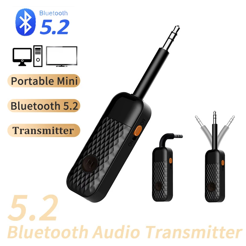 

AUX Bluetooth Audio Transmitter Portable Mini 3.5MM Lossless Stereo Wirleless Adapter Dongle For PC TV Bluetooth Earphone