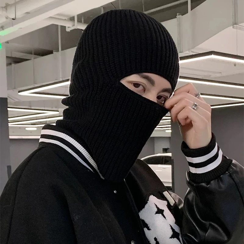 Однотонные простые вязаные шапки для верховой езды новые осенне-зимние теплые