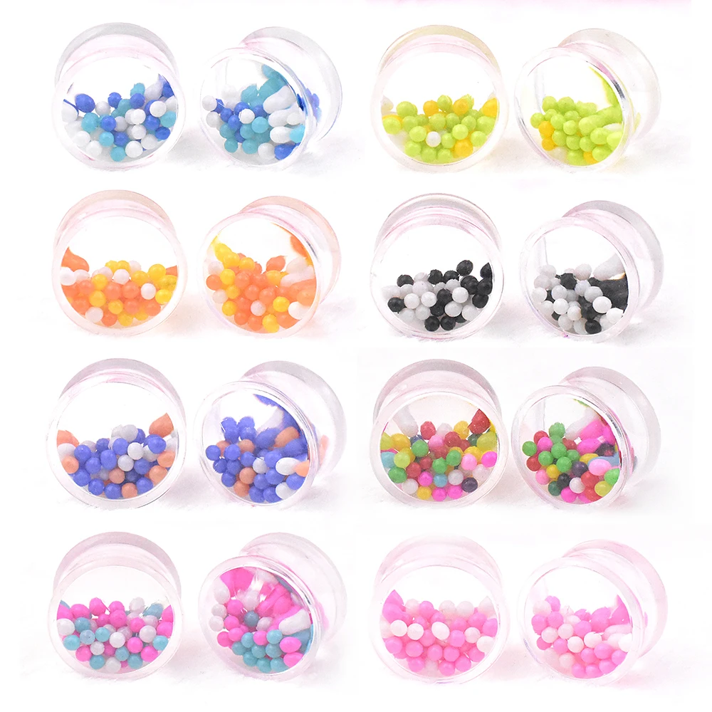 8-30mm Cute Colored Balls Acrylic Ear Plug Tunnels and Gauges Ear Expander Studs Stretching Body Piercing Jewelry