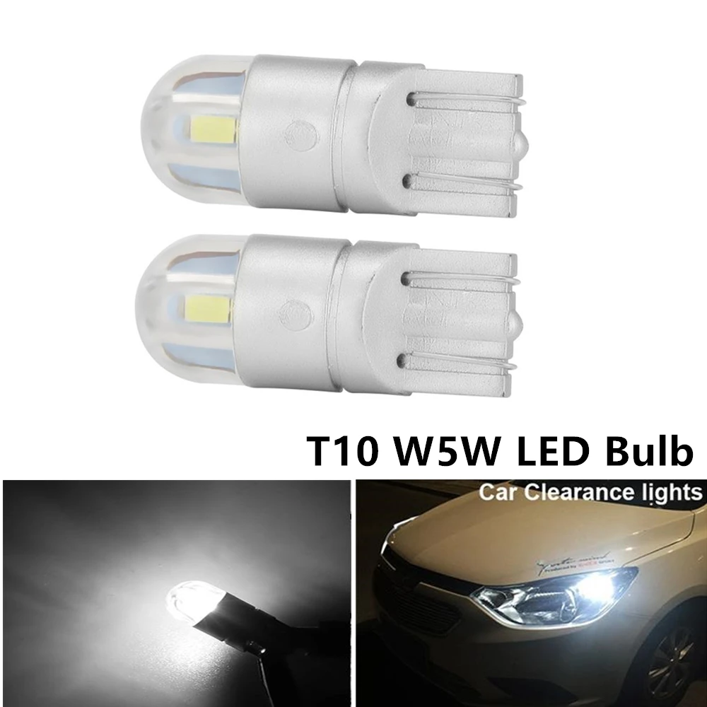 

2 шт., Автомобильные светодиодные лампы T10 W5W 3030 2SMD 12 В