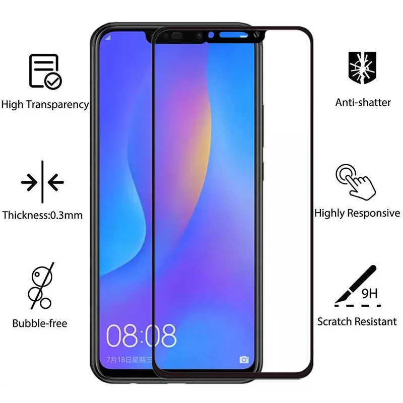 9d защитный чехол из закаленного стекла для huawei p smart plus 2018 на psmartplus psmart samrt защитная