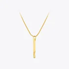 Женское винтажное ожерелье с подвеской-палочкой, золотого цвета, P3186