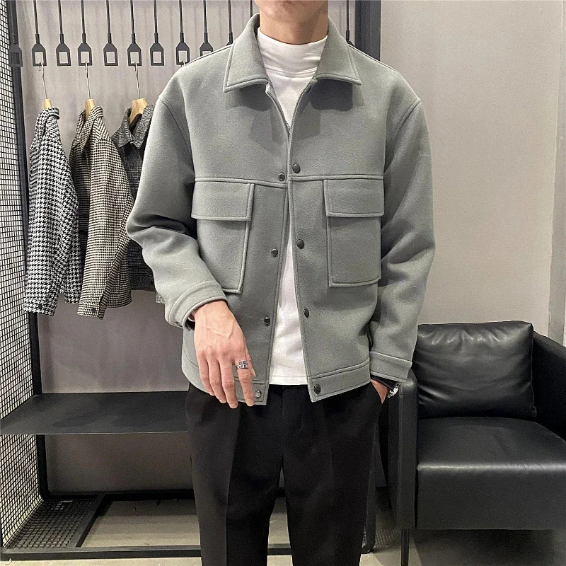 

Куртка мужская шерстяная короткая, на осень/зиму, 3XL