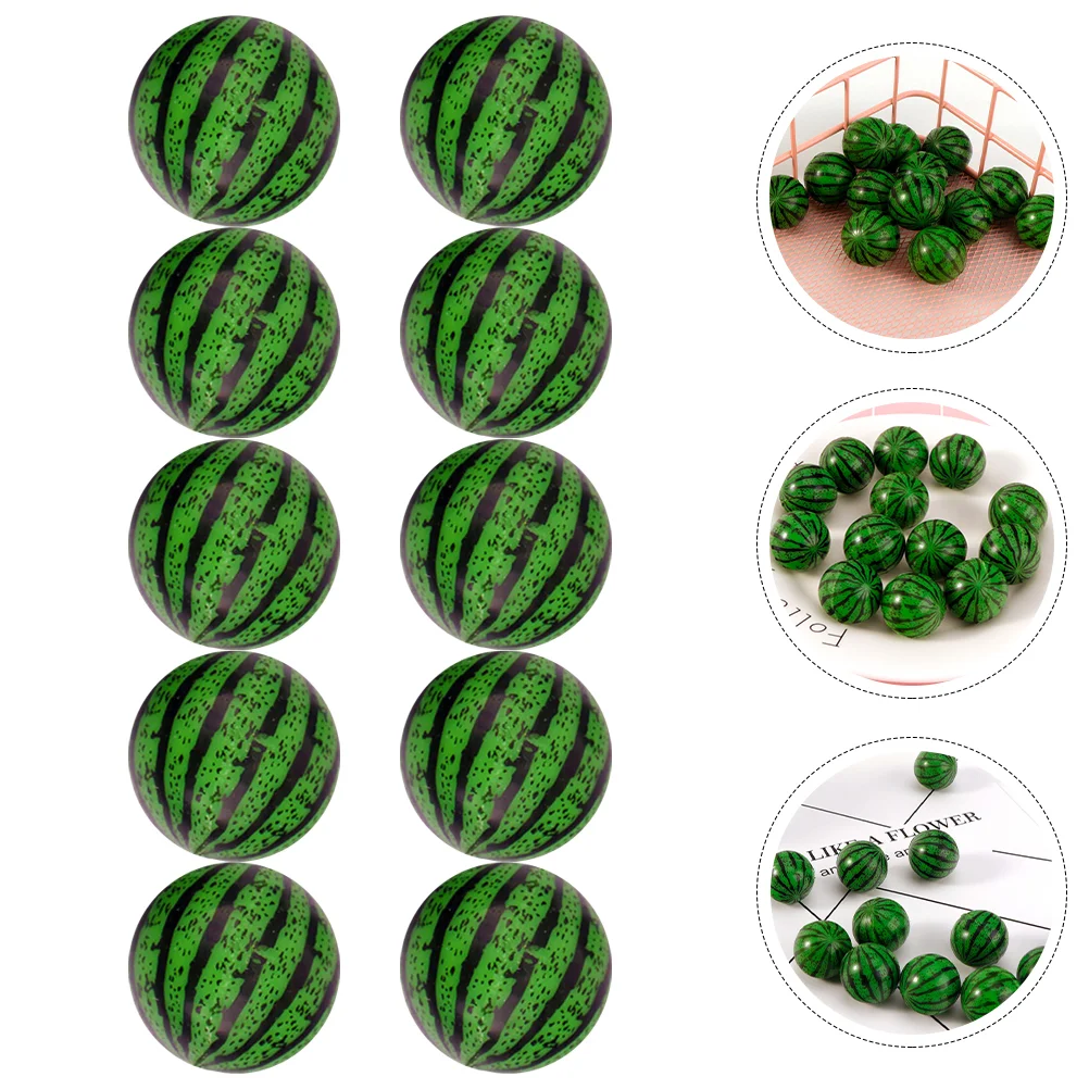 

20 Pcs Bouncy Ball Jumping Kids Playset Watermelon Kidcraft Educational Toy Bounce Modeling Plastic Castle