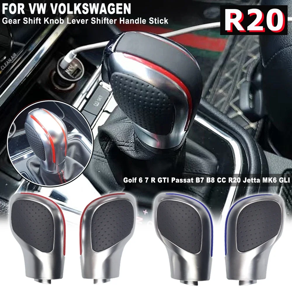 Подходит для Volkswagen VW Golf MK6 MK7 R GTI Chrome Matte чехол рычага переключения передач Cap RED ABS