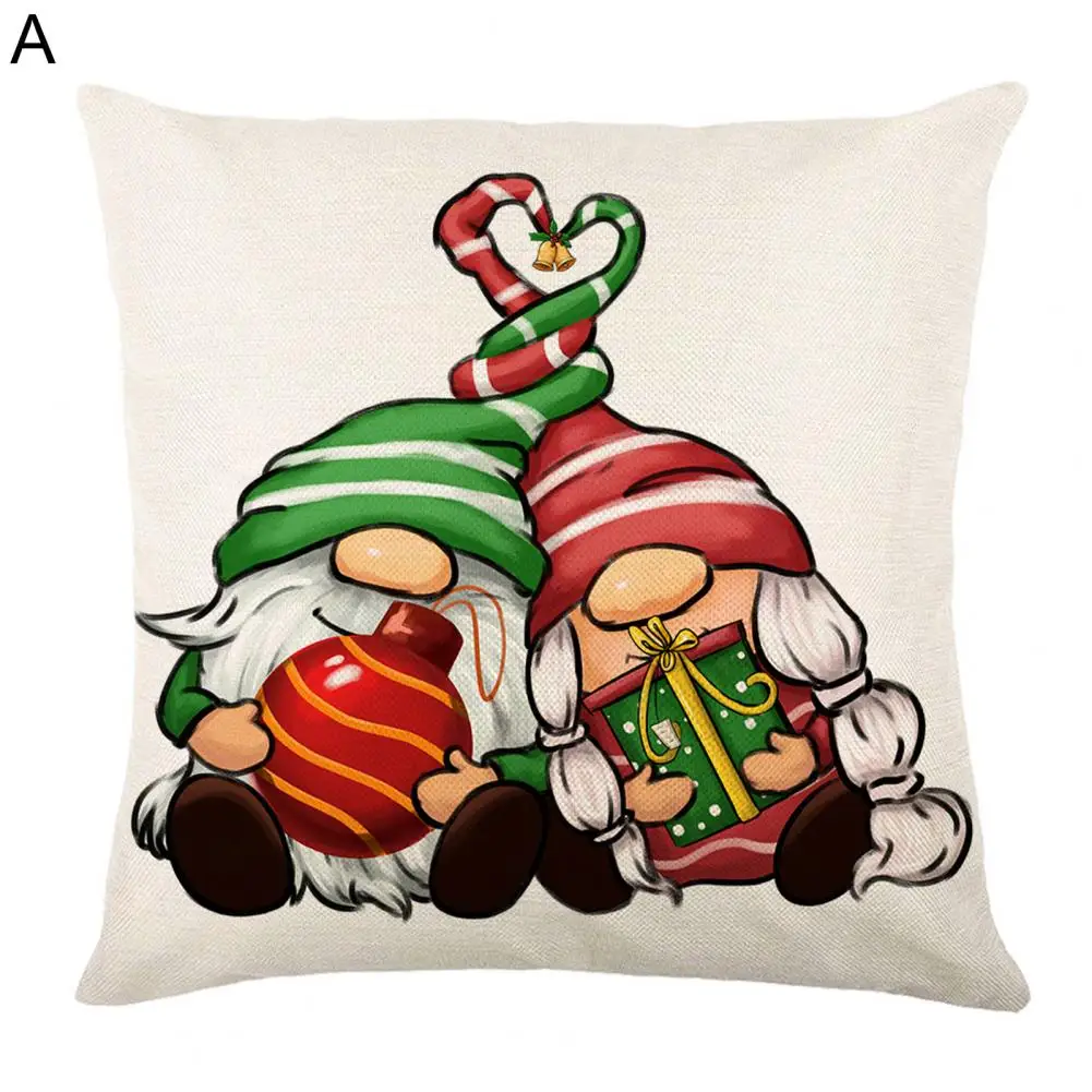 

Practical Cushion Cover Comfortable Easy to Clean Throw Pillow Cover Christmas Pillowcase