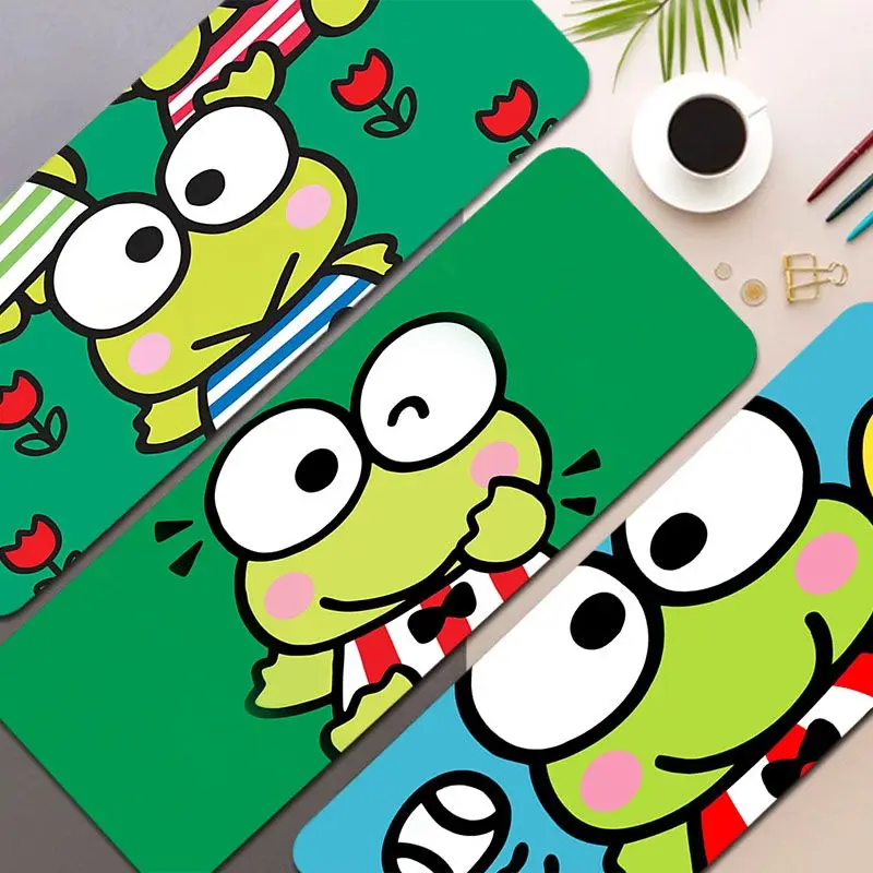 

MINISO Kero Kero Keroppi-S Big Office Student Gaming Thickened Writing Pad Non-slip Cushion Mouse Pad Padmouse Desk Play Mats
