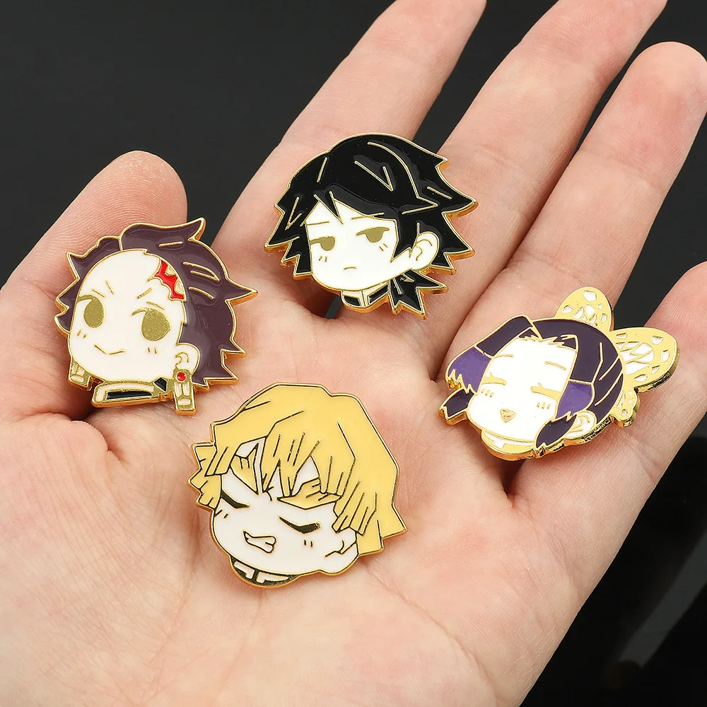 

Demon Slayer Metal Pin Brooches Lapel Pins Badge Hats Clothes Backpack Decoration Anime Pin Jewelry Accessories Gifts