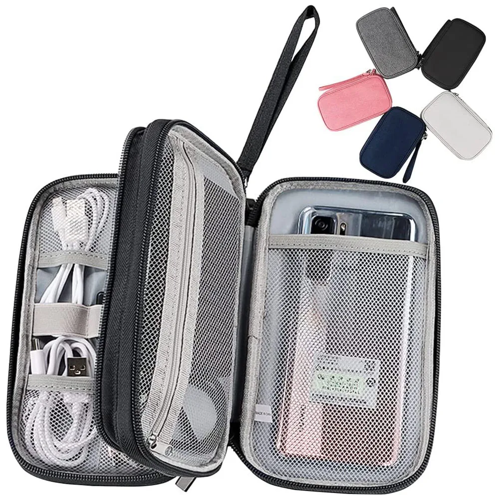 

Cable Organizer Bag Electronics Travel Case Waterproof Tech Accessories Pouch Storage Bag For Hard Drives Cables Charger Phone