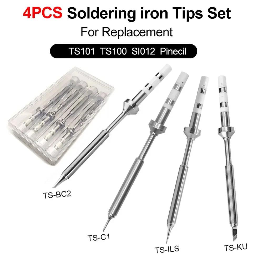 

4 шт. Сменные модели жал для паяльника Pine64 Pinecil TS100 TS101