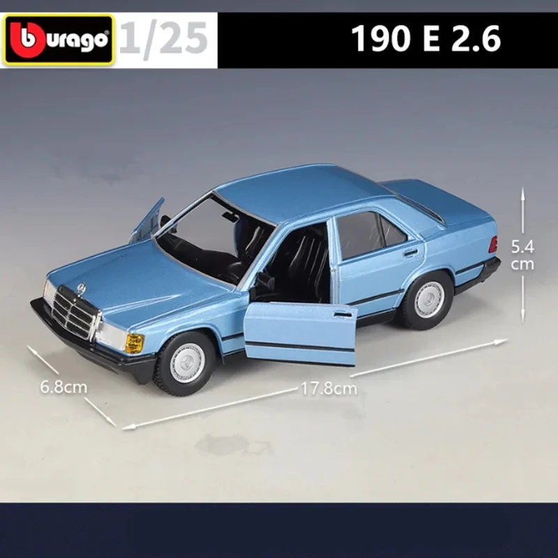 

Модель классического автомобиля Mercedes-Benz 190 E 2,6 Bburago 1:24 из сплава, модель литая металлическая ретро старая модель автомобиля, имитация игрушек, подарки