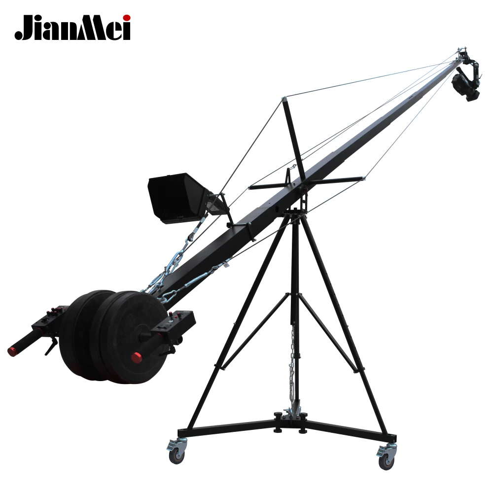 

Jianmei Top Ranking Foldable Aluminum Video Camera Crane Jib Zoom Controller Scissors Jimmy Jib With 2Axis Dutch Head