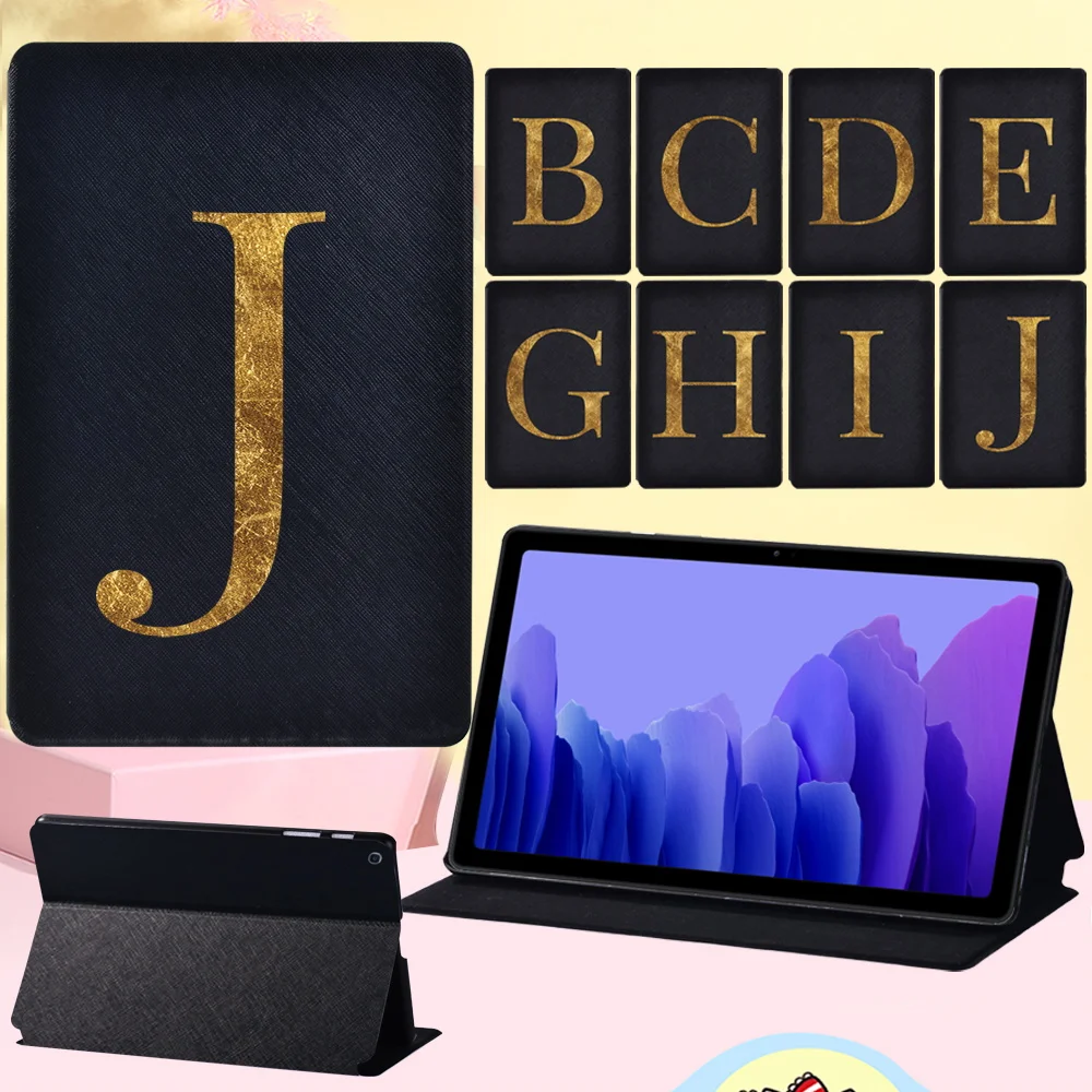 

Tablet Case for Samsung Galaxy TAB A7 10.4 2020 T500 T505 26 Letters Pattern Protective Shell Leather Flip Stand Cover + Stylus